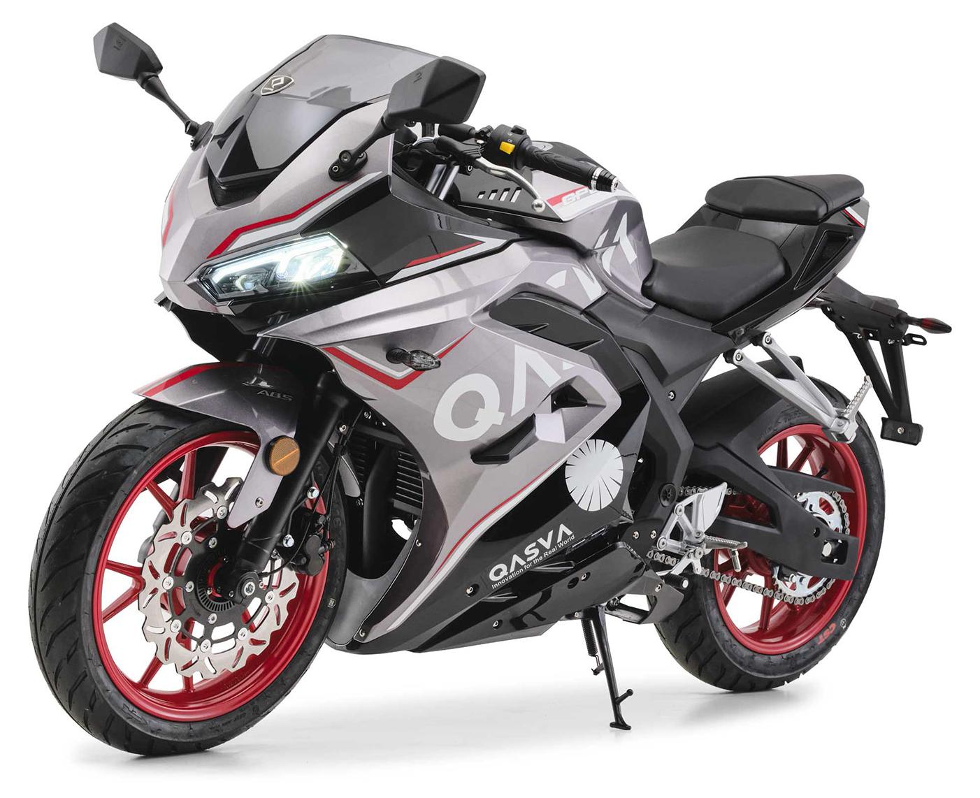 Motorrad 125 ccm QASVA GP2 96 km/h 14,4 PS ABS Euro 5+ Grau