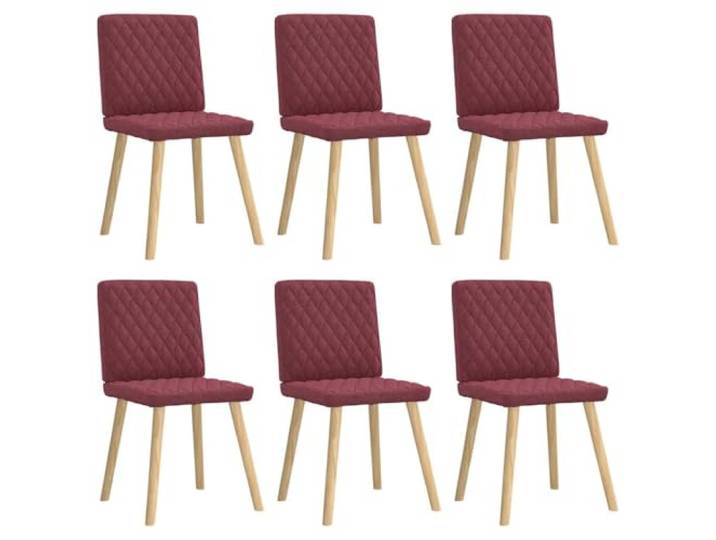 HEFZGDB Esszimmerstühle 6 STK. Weinrot Stoff - Weiche Polsterung und Stabiles Gestell für Wohnzimmer und Essbereich - Elegante Sitzmöbel mit Langlebigem Polyesterbezug