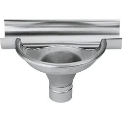 Rinnenerweiterung Grömo Schalenform, halbrunde Rinne, Zink, verschiedene Größen (Ausführung: Nenngröße 280. Ø 80mm)