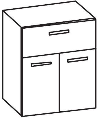 Artiqua 400 Midischrank, Sangallo Grau quer, 400-MTL-1-60-7152-432 400-MTL-1-60-7152-432