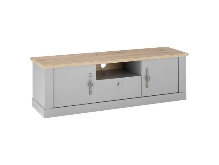 Mid.you Lowboard, Eiche, Hellgrau, 1 Schublade(n) Schubladen, 155x48x44 cm, stehend, Wohnzimmer, Wohnwände, Lowboards, Lowboards stehend