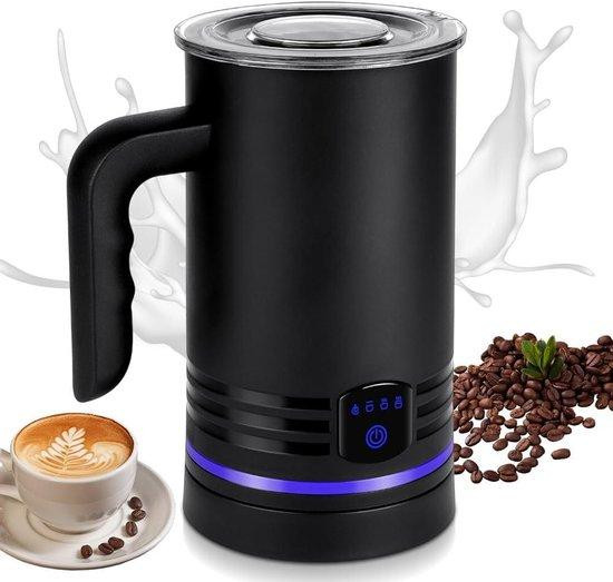 HOTUT Elektrische Melkopschuimer - Automatische Melkopschuimer voor Koffiedrankjes - 4 Modi - 430 ml - Zwart