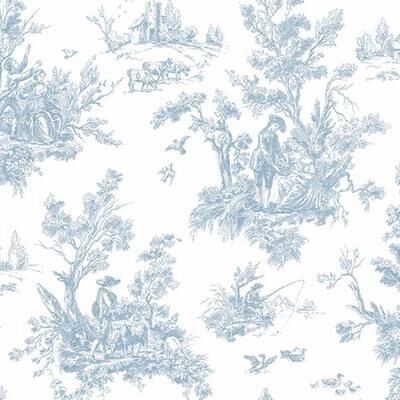 Toile Westport 32.7-foot x 20.5-inch-inch Irish Countryside Toile Wallpaper