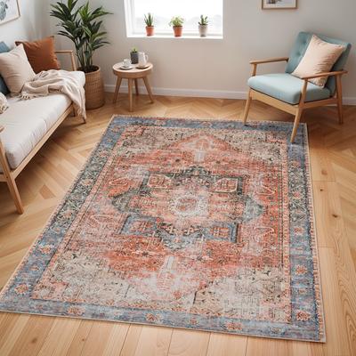 Teppich LIVABLISS "RODAS", bunt (rot), B:200cm H:5mm L:275cm, Chenille, Teppiche, Teppich