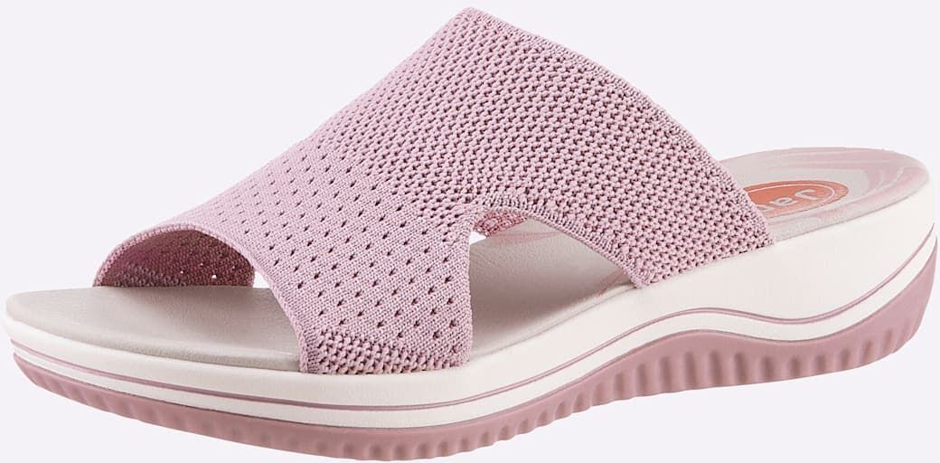 Pantolette JANA, Damen, Gr. 39, rosa (rose), Textil, Schuhe Pantolette rose 39