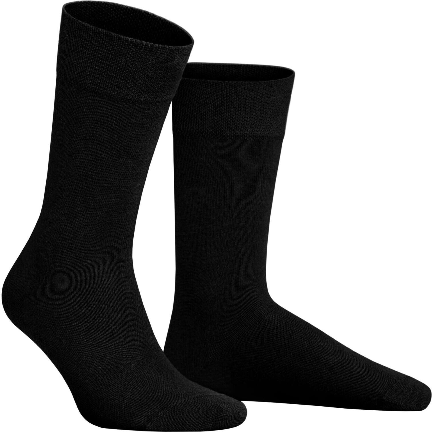 Socken HUDSON "RELAX COTTON", Herren, Gr. 41-42, schwarz, Obermaterial: 97% Baumwolle, 3% Elasthan, normal, Socken Socken, druckfreier Relax-Komfortbund schwarz 41-42