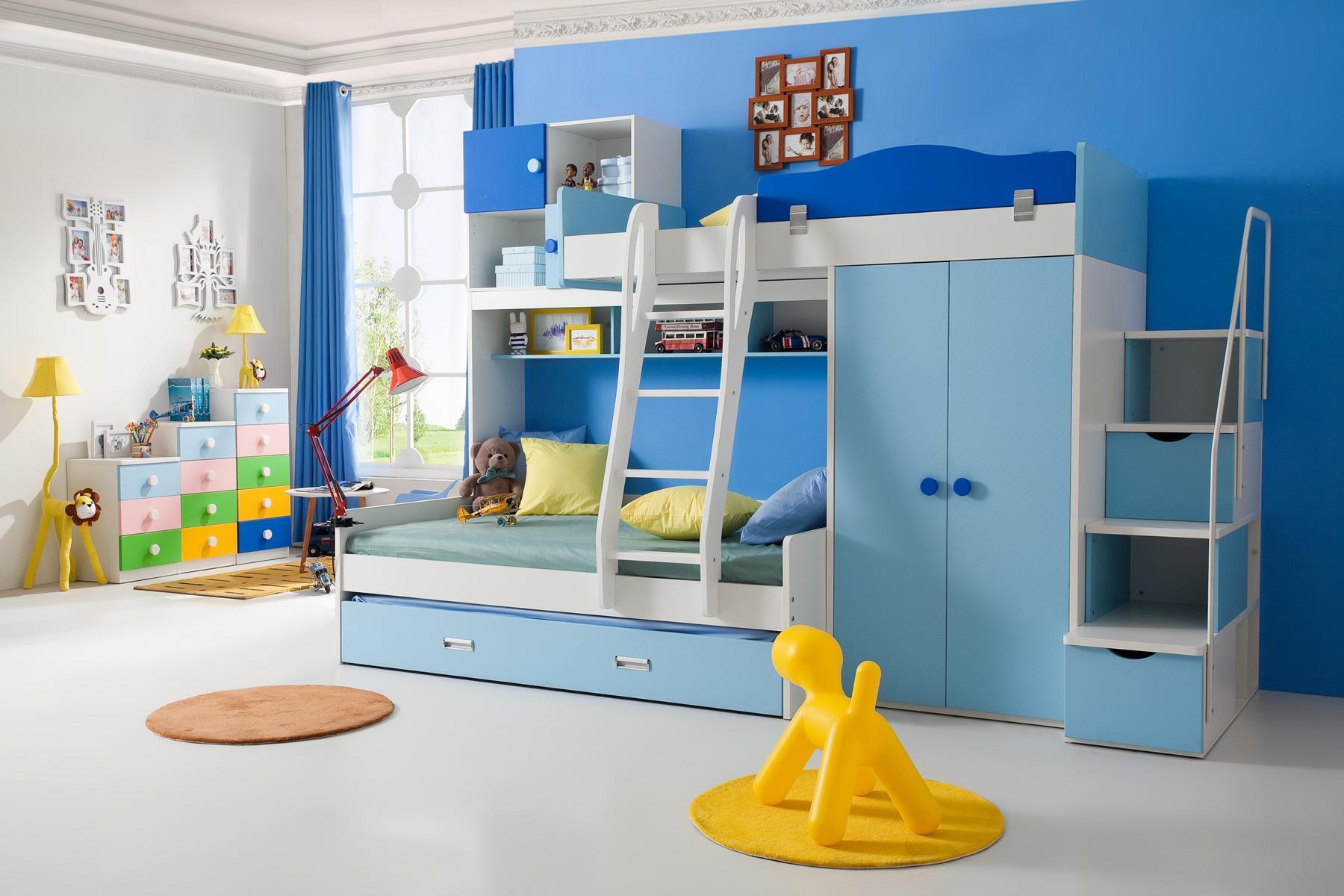 Betten Hochbett Echtes Holz Kinder & Jugend Zimmer Doppelstock Bett Etagen