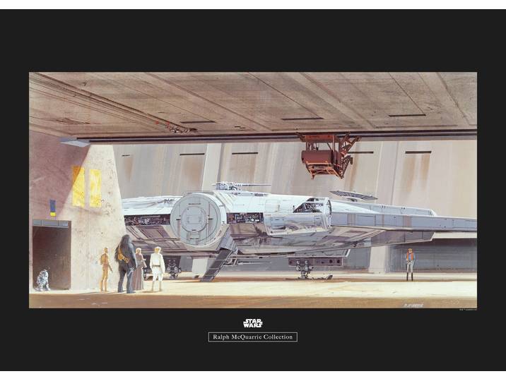 Bild KOMAR Star Wars Classic RMQ Mos Eisley Hangar , bunt (farbe bild(er): bunt), B:70cm H:50cm, Holz, Papier, Bilder, Bild, Wandbild zur Dekoration im Kinderzimmer - ohne Rahmen