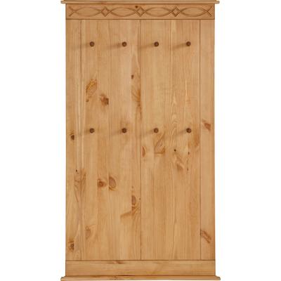 Garderobenpaneel OTTO HOME "Indra Wandgarderobe", beige (natur), B:63cm H:100cm T:6cm, Massivholz, Garderobenpaneele, Garderobenpaneel, aus massiver Kiefer, FSC, 8 Haken, dezentes Ornament
