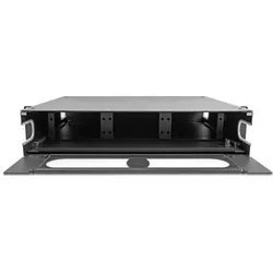 Delock 66752 19" LWL Spleissbox 2 HE unbestückt, Server Zubehör, Grau
