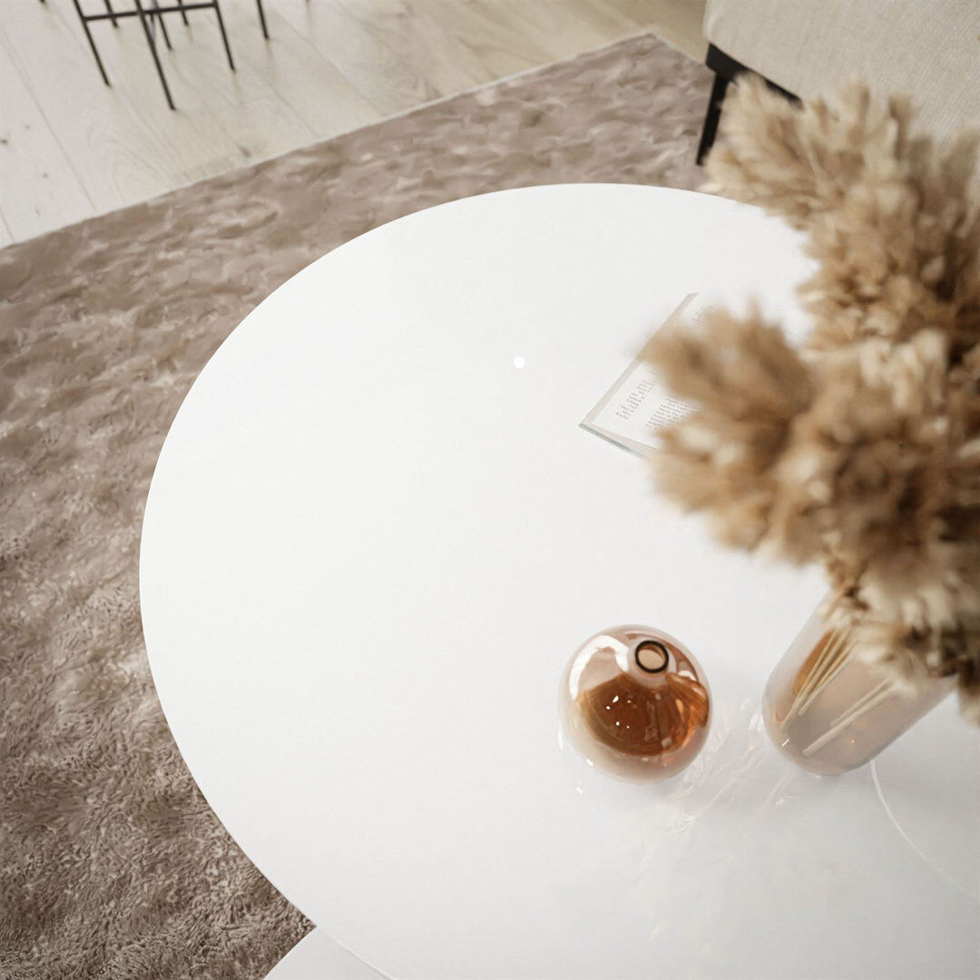 Fairmont Park Downey 2 Piece Coffee Table White Glass/White