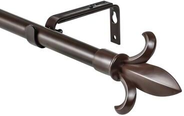 Urbanest Classic Forged Iron Fleur De Lis Window Drapery Rod
