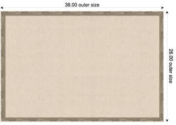 Amanti Art Neutral Weave Canvas Magnetic Board, Mila Framed Memo Board