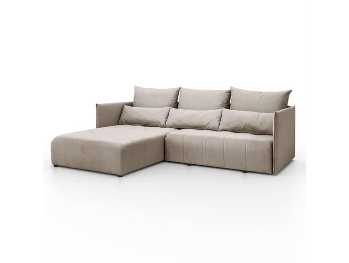 Ecksofa APOLLO L mit Schlaffunktion und Bettkasten, rechte Ausführung Castel 15
