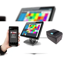 Netzwerk Kassensystem für Restaurant mit 5" Bestellterminal, Bondrucker, Hauptkasse