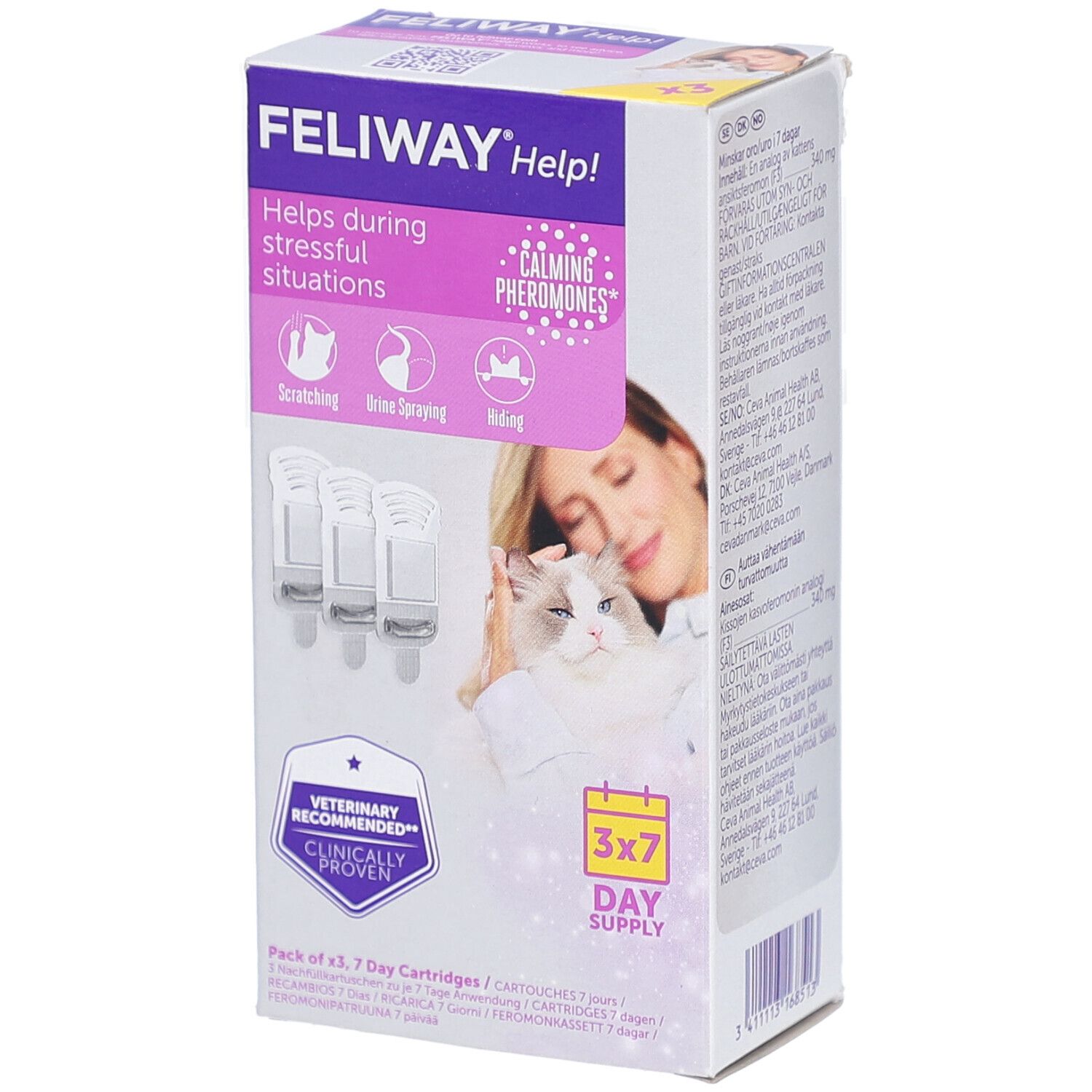 Feliway Help Nachfüllset f.Katzen 3x340 mg Suspension für einen Vernebler