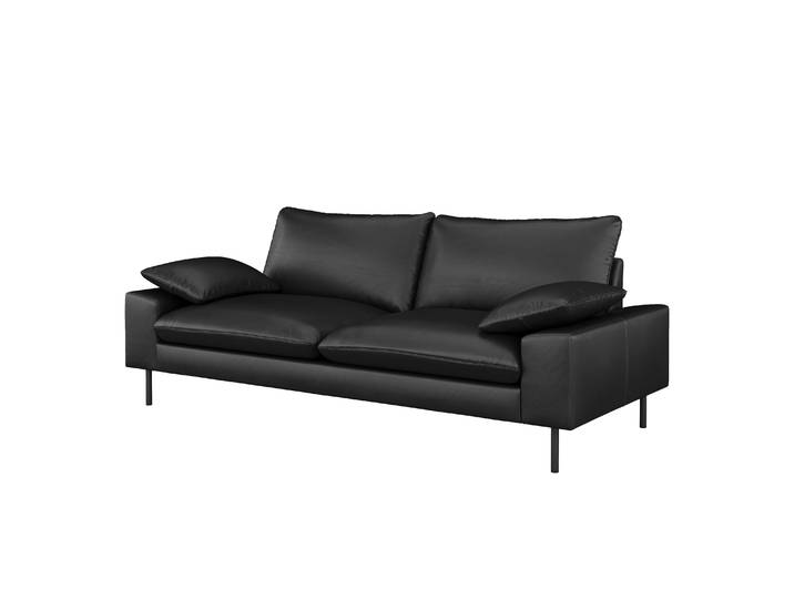 Sofa Leder ADELE schwarz