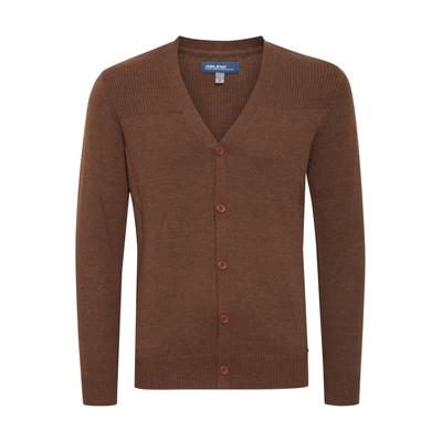 Cardigan BLEND "Cardigan BHCaden", Herren, Gr. XL, braun (mocca mix), Obermaterial: 100% Baumwolle CO., Strickjacken