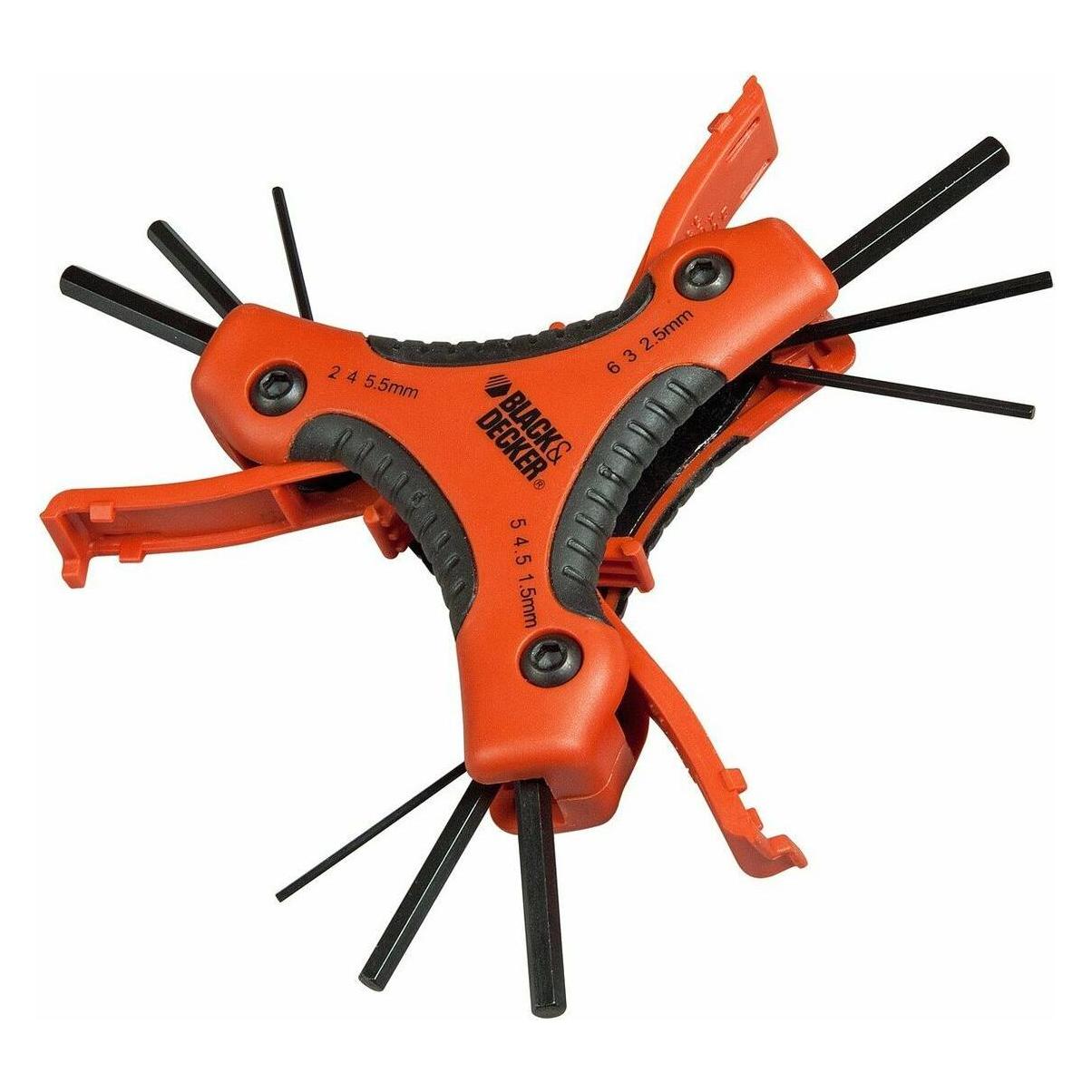 Black & Decker Klappbare Sechskantschlüssel bdht0-71628 1,5-2-2,5-3-4-4,5-5-5,5-6 mm (32689038)