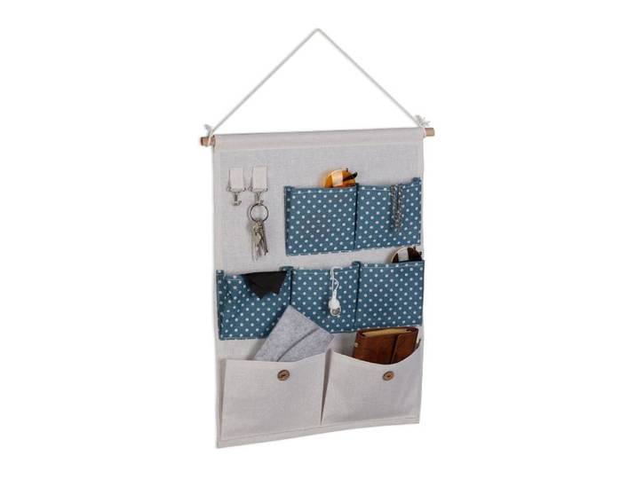 Relaxdays Étagère de rangement murale en coton