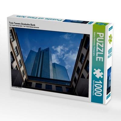 CALVENDO Puzzle Twin Towers Deutsche Bank | 1000 Teile Lege-Größe 64 × 48 cm Foto-Puzzle für glückliche Stunden