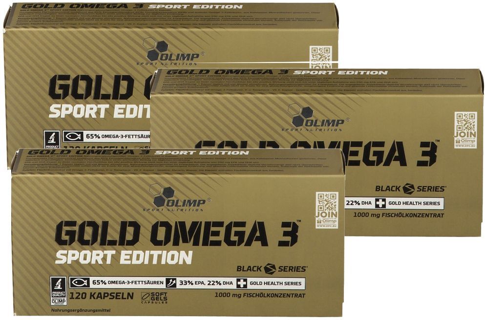 3x Olimp Gold Omega 3 Sport Edition 3x120 St Kapseln