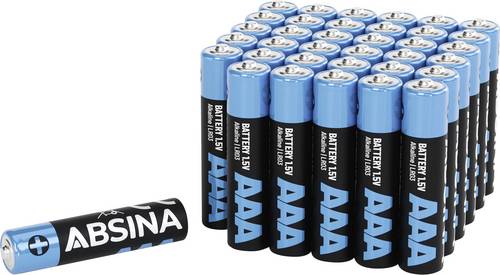 Absina Micro (AAA)-Batterie Alkali-Mangan 1000 mAh 1.5V 36St.