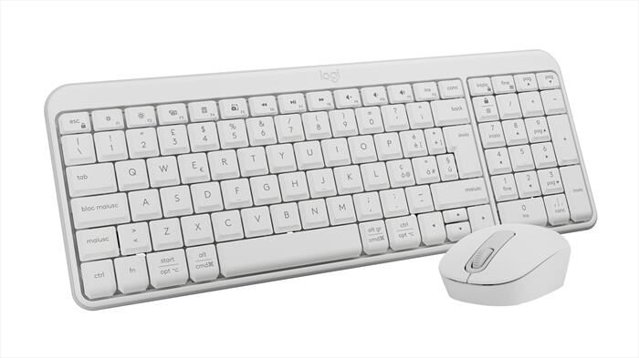 Logitech Tastiera + Mouse Mk250-off White