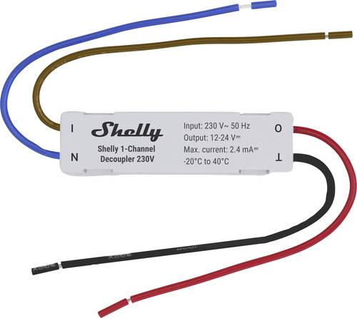Shelly 1-Channel Decoupler 230V Schaltaktor Bluetooth, Wi-Fi