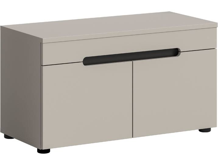 Sitzbank HOME AFFAIRE REHAT, TOPSELLER, Breite 80cm, 2 Türen, 2 Fächer , beige (kaschmir), B:80cm H:45cm T:37cm, FSC-zertifizierter Holzwerkstoff, Sitzbänke, Sitzbank, Garderobenbank, Flurbank, Dielenbank, Bank mit Stauraum, Bank