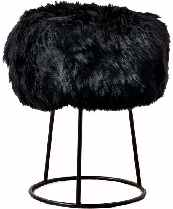 Canora Grey Ordaz Iron Accent Stool Natural 36cm H X 36cm W X 45cm D
