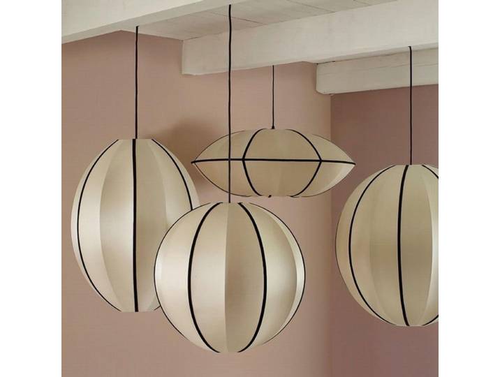 Lampe Suspendue Vintage en Tissu Rustique, Abat-Jour Minimaliste, Lanterne pour Salon, Salle à Manger