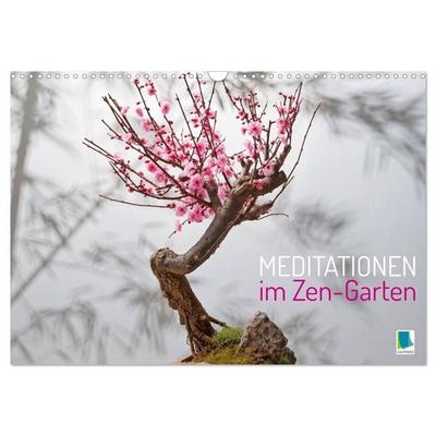 Meditationen im Zen-Garten (Wandkalender 2027 DIN A3 quer), CALVENDO Monatskalender