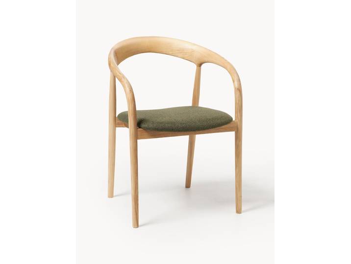 Stuhl Camille aus Eschenholz mit Sitzkissen