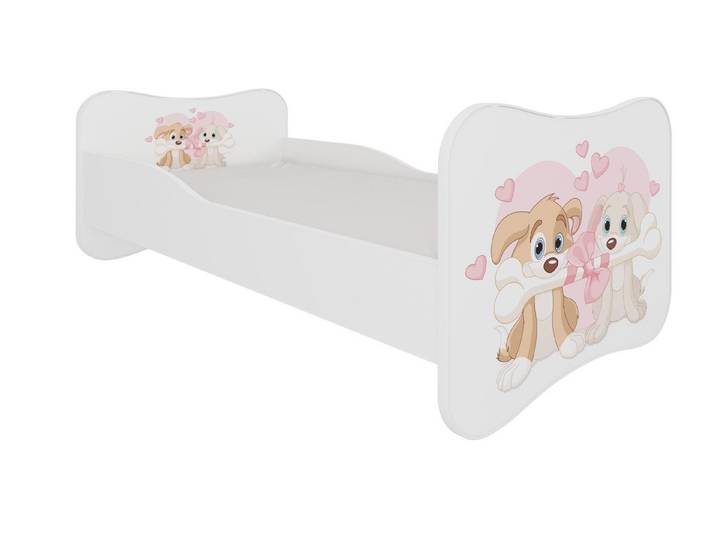 Feldmann-Wohnen Kinderbett Gonzalo (max. Belastbarkeit 110kg, Liegefläche 80 x 160 cm, 1-tlg., mit Matratze und Lattenrost), 88cm weiß 80 x 160cm Liegefläche