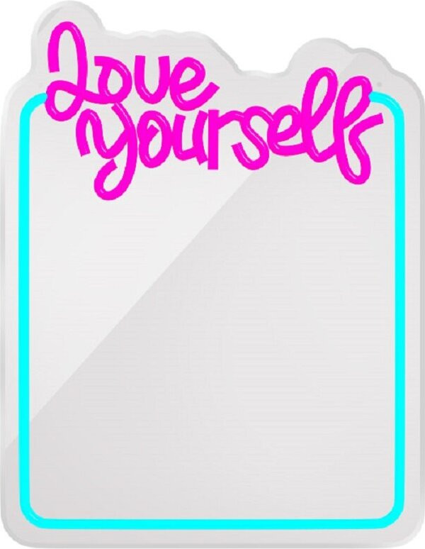 Forever Light Neonspiegel LED Love Yourself Blauw en Roze Fmne01