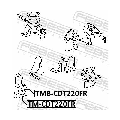 FEBEST Lagerung, Motor TM-CDT220FR vorne für TOYOTA