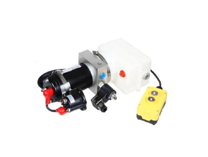 0,8 kW Tablett-LKW-Hydraulikaggregat, DC 24 V-Motor, geeignet für Wohnmobil-Anhänger-Hydrauliksystem Für den Heimwerkergebrauch