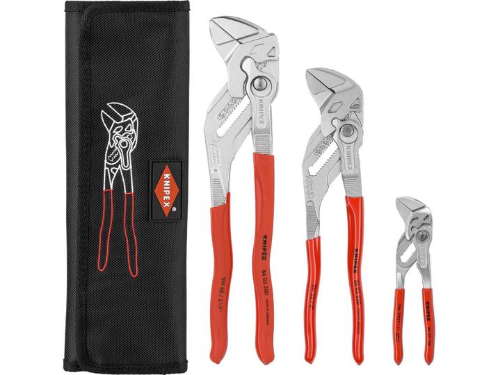 KNIPEX jeu de clés à pinces\, 3 pièces