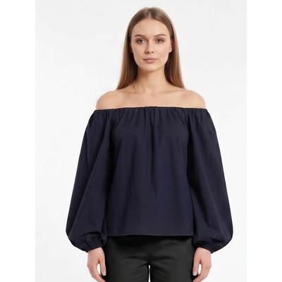 Hemdbluse ITS MAY "ITS MAY Shirt Lia", Damen, Gr. XS, blau (navy), Obermaterial: 100% Baumwolle, Blusen Hemdbluse