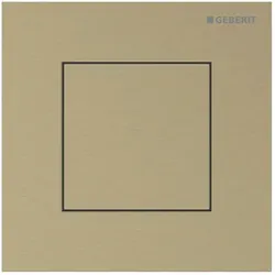 Geberit Typ 40 Urinal-Steuerung 116217QF1 pneumatisch, Square, messingfarben / gebürstet, easy-to-clean-beschichtet
