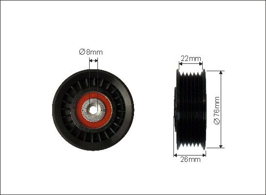 Caffaro Spannrolle, Keilrippenriemen 27622 Für Vw