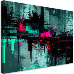 LEINWANDBILD Abstrakt Bunte Spritzer 120x80cm