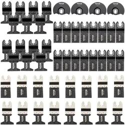 VEVOR 50x Sägeblatter Oszillierendes Zubehör Set HCS+Edelstahl Multitool Segmentsägeblatt 1-3/4 Zoll 1-3/8 Zoll 3-1/2 Zoll Multifunktionswerkzeug Zubehör Set für bevorzugten Werkzeugmarken