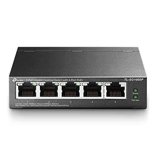 TP-Link TL-SG1005P 5-Port Gigabit PoE Switch met 4 PoE-poorten en 65W vermogen