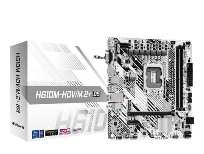 Carte Mère ASRock H610M-HDV/M.2+ DDR5 (Intel LGA 1700) Micro ATX