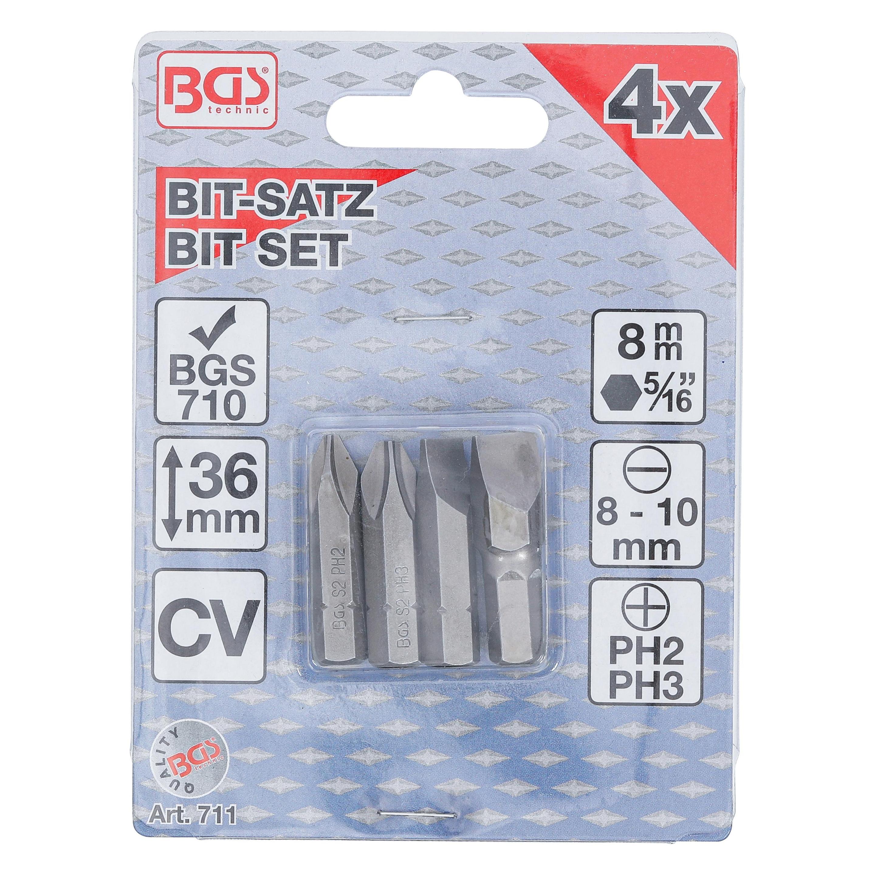 BGS Hand-Schlagschrauber-Bits für Art. 710 (Kreuz sonstige, Schraubschlitz) (22151188)