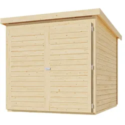 Karibu Fahrradgarage für 3 Räder - 162,5x216,5x167cm - naturfarben -