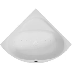 Hoesch Whirlwanne iSensi Eck 1500x1500 Monolith, BiColor Weiß-Grau, 12-14 Air-Düsen, LED-RGB-Lichtwechsler, 400W Gebläse mit Luftvorheizer und Ozonisierung