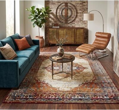 Magi Alurea Pelham Red Medallion Area Rug